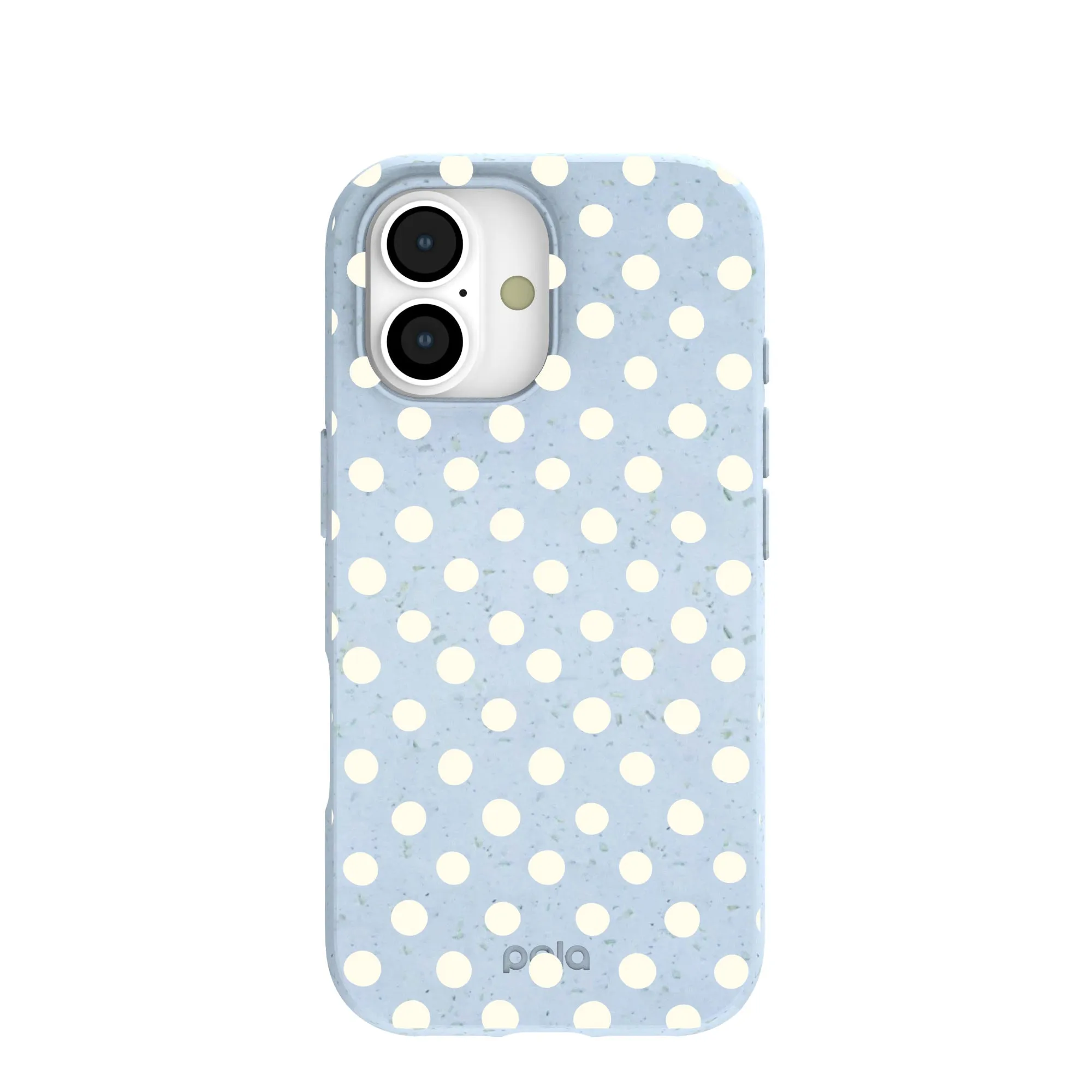 Rugged Surface Build Premium Style Powder Blue Indigo Dots iPhone 17 Case