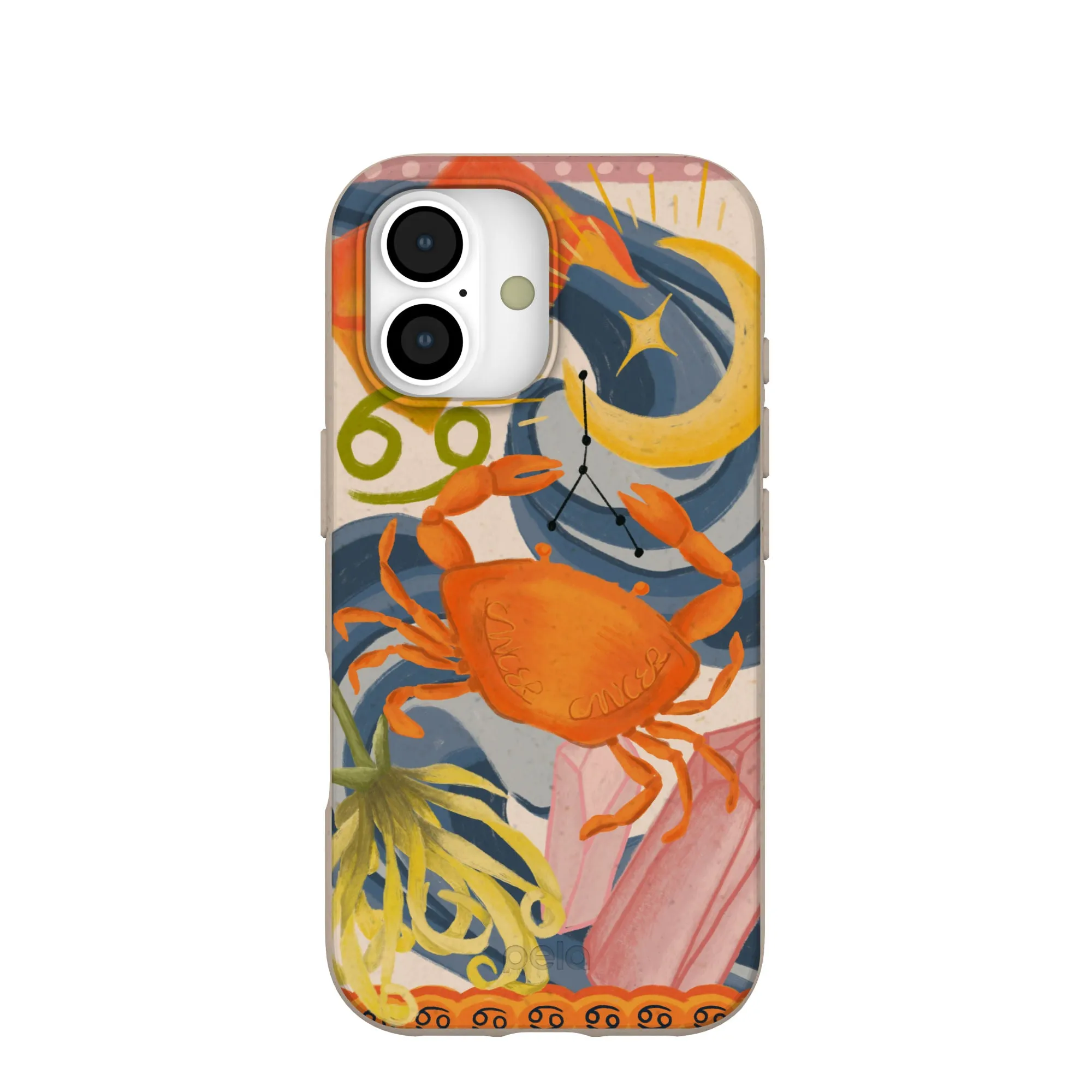 Seashell Cancer Crab iPhone 17 Case premium design Polished Surface Texture