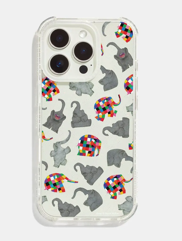 Grip Texture Daily Essential Elmer Grey & Multi Shock iPhone Case
