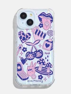 Hybrid Touch Luxury Grip Eva Malley x Skinnydip Sticker Shock iPhone Case
