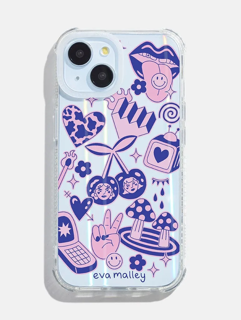 Hybrid Touch Luxury Grip Eva Malley x Skinnydip Sticker Shock iPhone Case