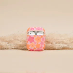 Airpods Case - Pink & Orange Bloom luxury metallic airpods case