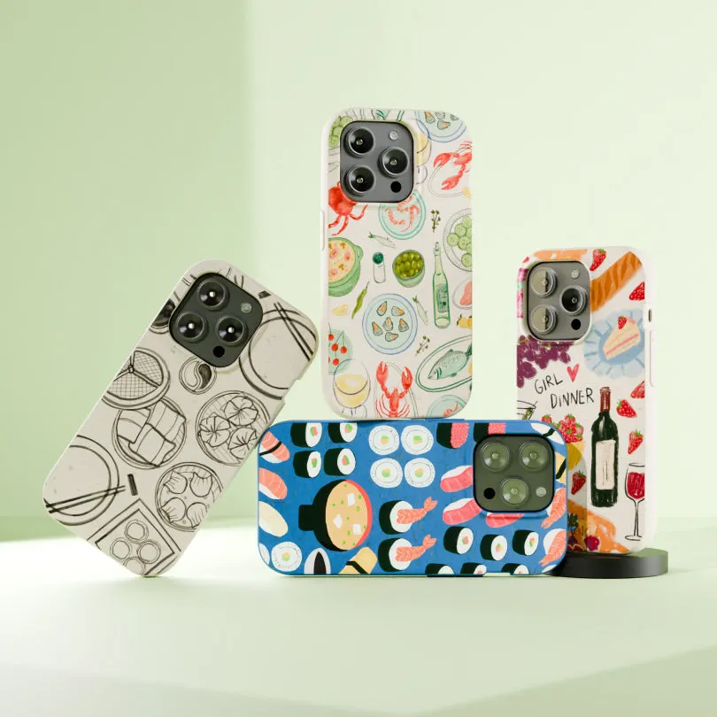 Soft Grip Finish London Fog Dimsum Doodles iPhone 17 Case