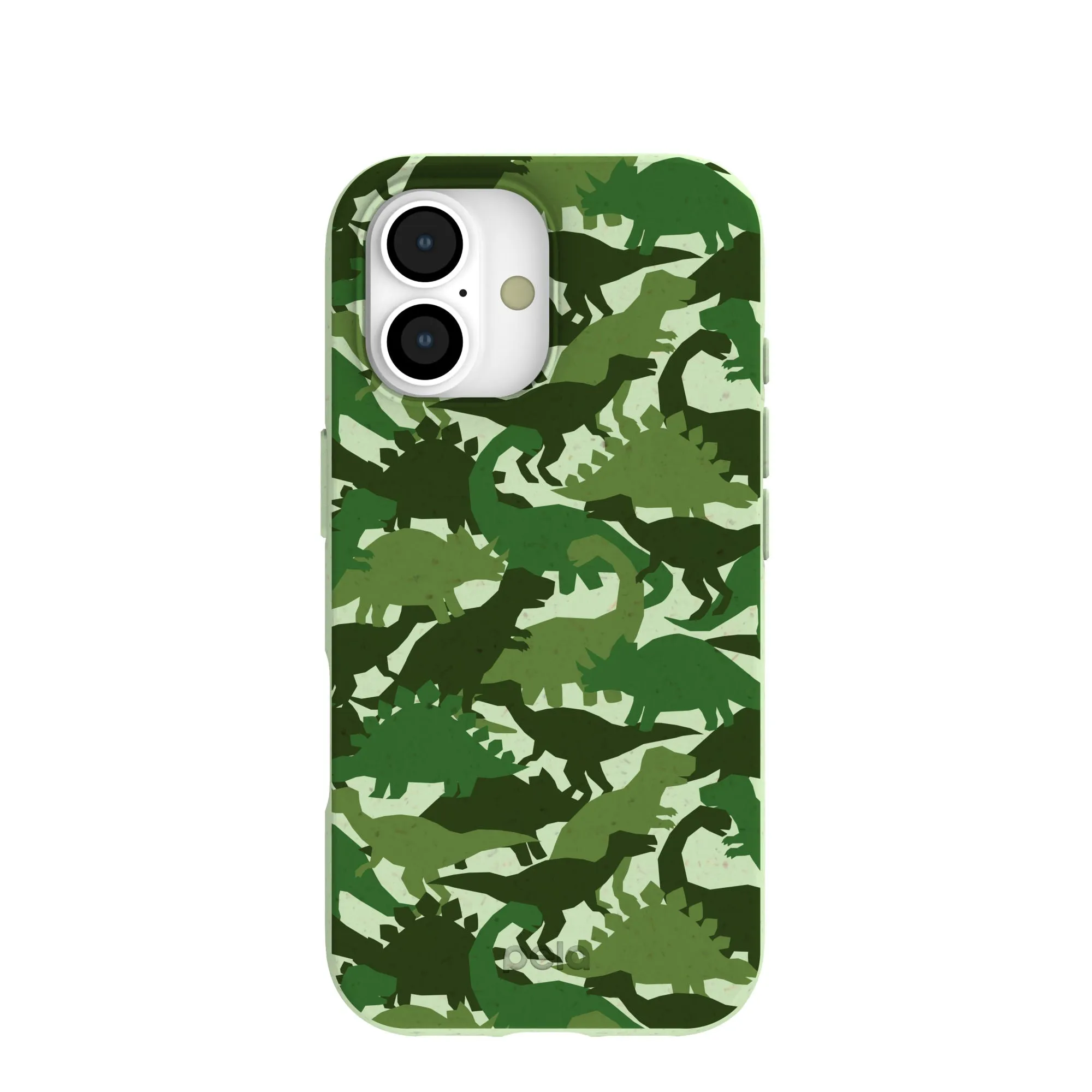 Durable Protection Layer Sage Green Dino Camo iPhone 17 Case