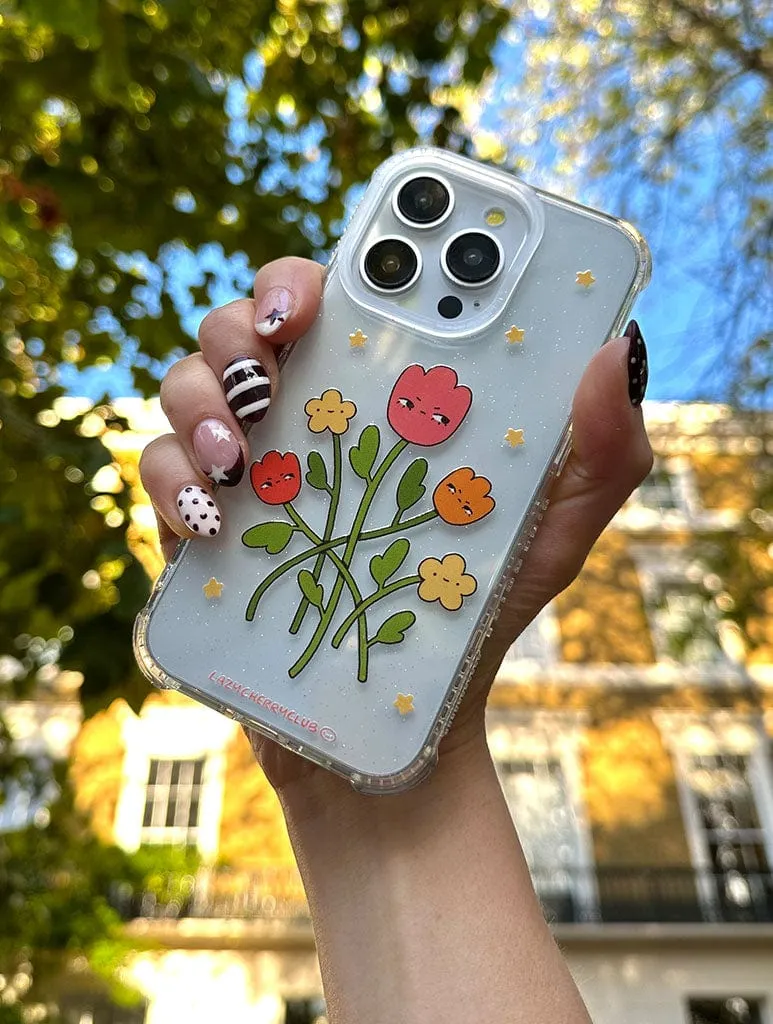 Lazy Cherry Club x Skinnydip Grumpy Flowers Shock iPhone Case Comfort grip design