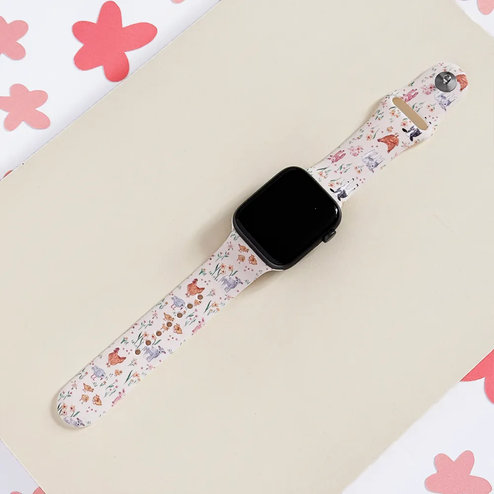 Farmyard Friends Apple Watch Strap Daily Use Option Flexible structure