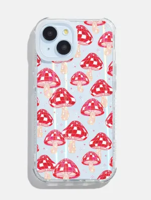 Soft Feel Comfort Texture Layer Disco Mushrooms Shock iPhone Case