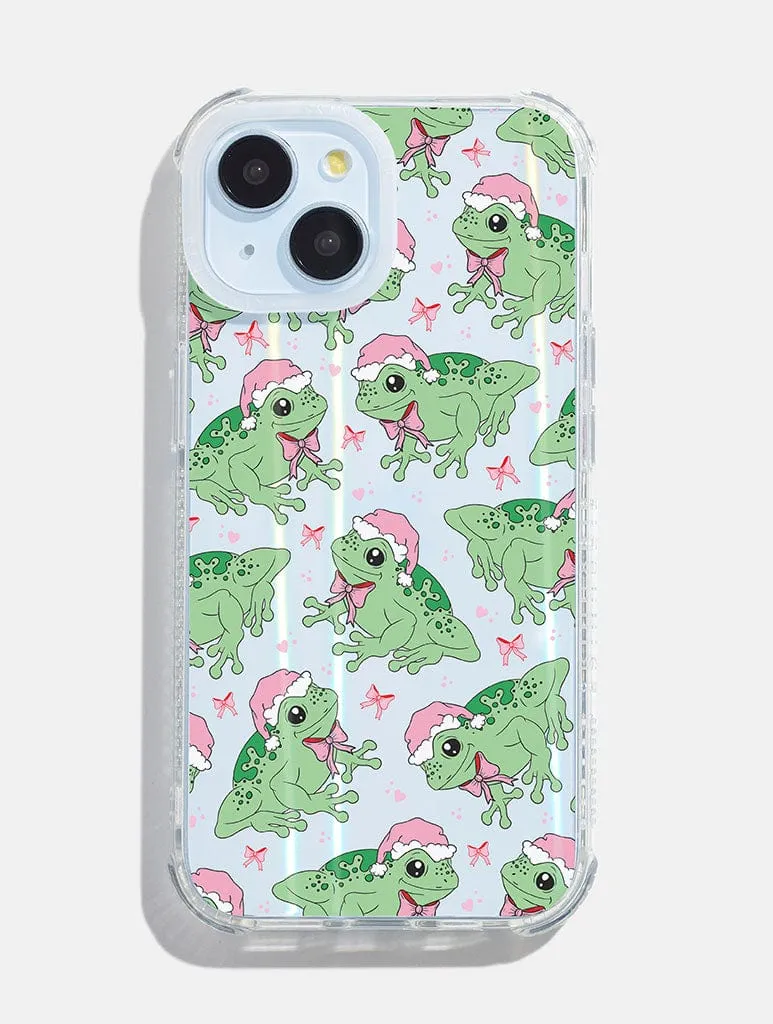 Festive Frog Shock iPhone Case Modern Frame