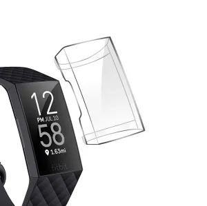 Fitbit Charge 3/4 TPU Case (Transparent) Soft TPU Fashionable Armor
