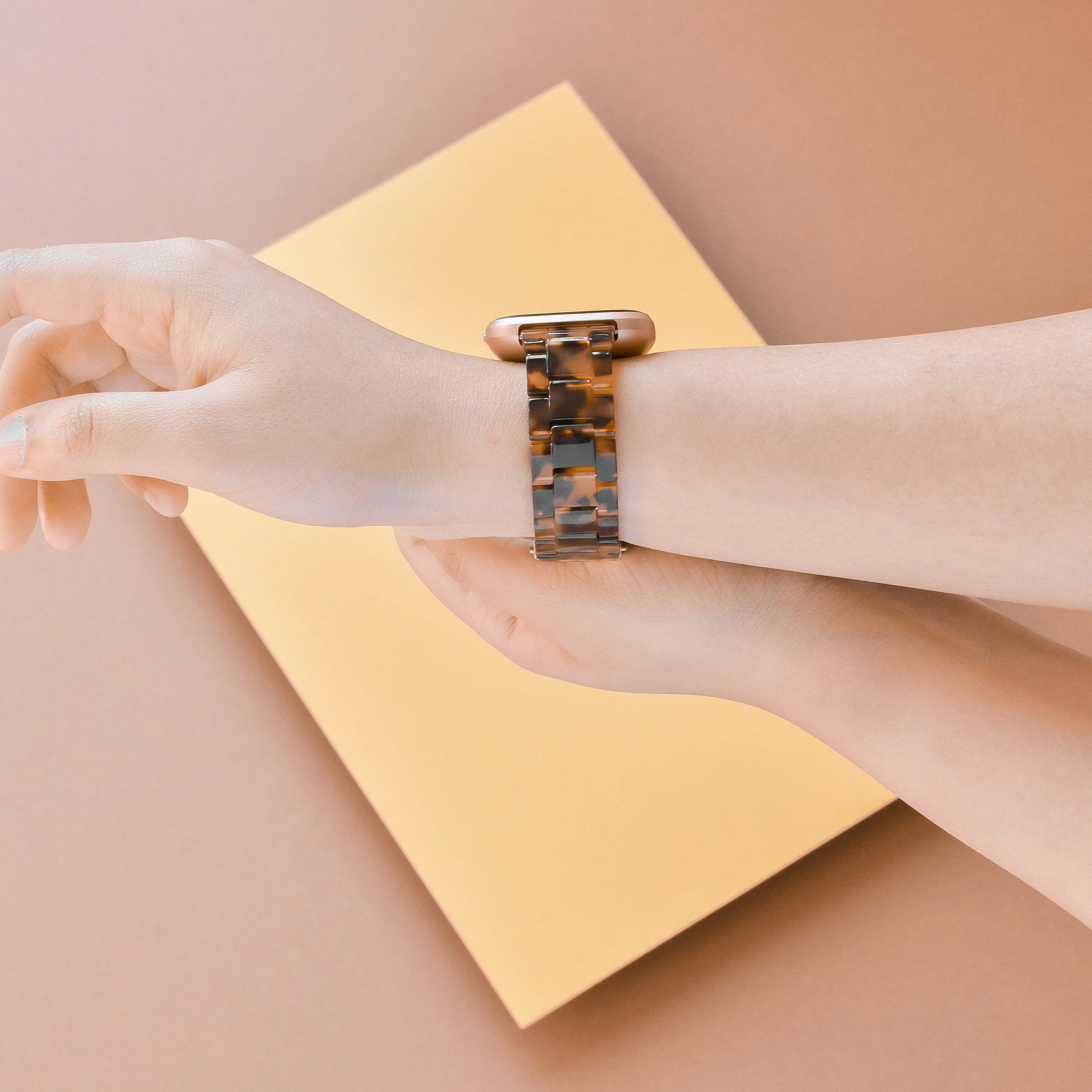 Fitbit Strap - LUXE Tortoiseshell Flexible Band Design Comfortable Sport Wear