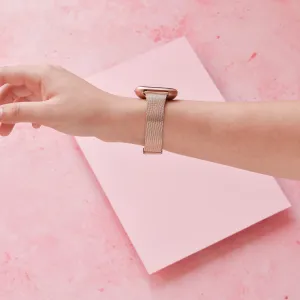 Sporty Look Fitbit Strap - Slim Milanese - Rose Gold