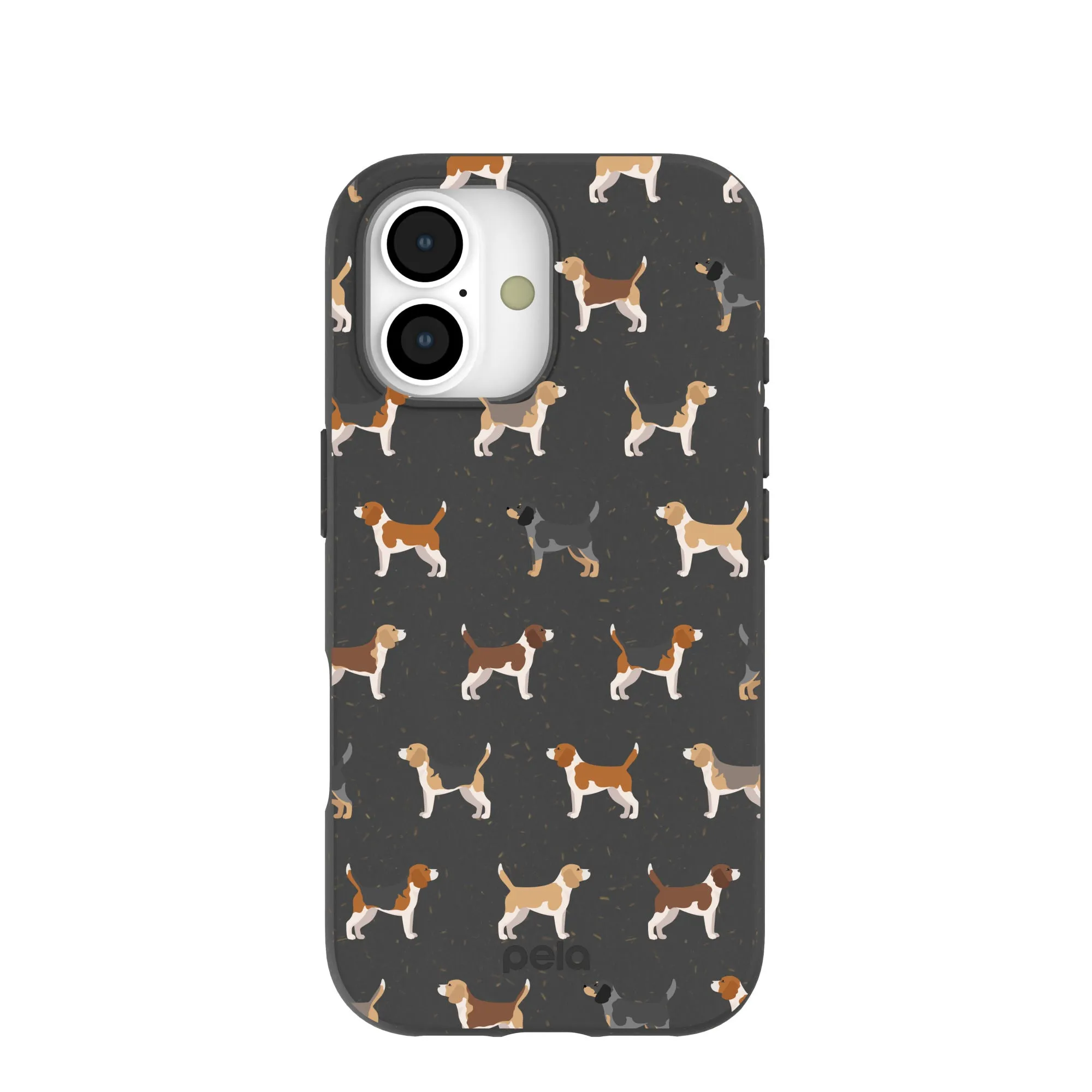 Reusable Material Hard Shell Black Beagle Buds iPhone 17 Case