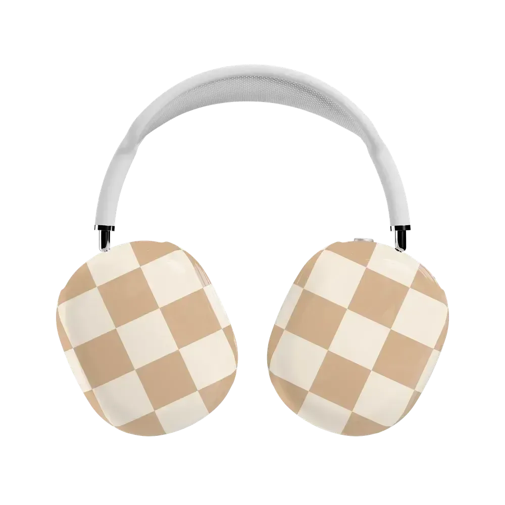 Fit Check | Neutral Checkerboard AirPods Max Case elegant anti impact protector compact ergonomic neon airpods case