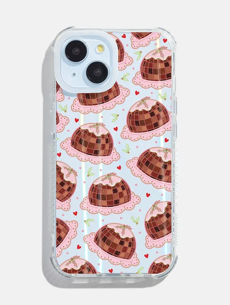 Soft Frame Recyclable Material Disco Christmas Pudding Shock iPhone Case
