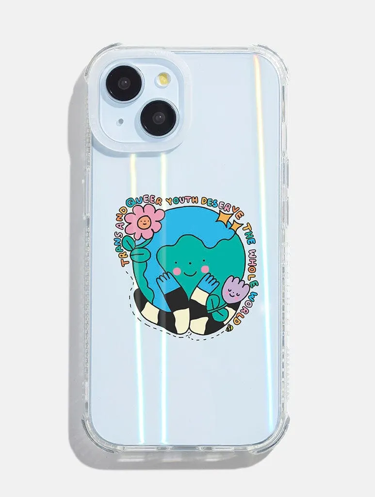 Wednesday Holmes x Skinnydip Trans and Queer Youth Shock iPhone Case Grip Layer