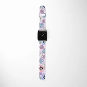 Pastel Flowers Apple Watch Strap Sporty Active Wear