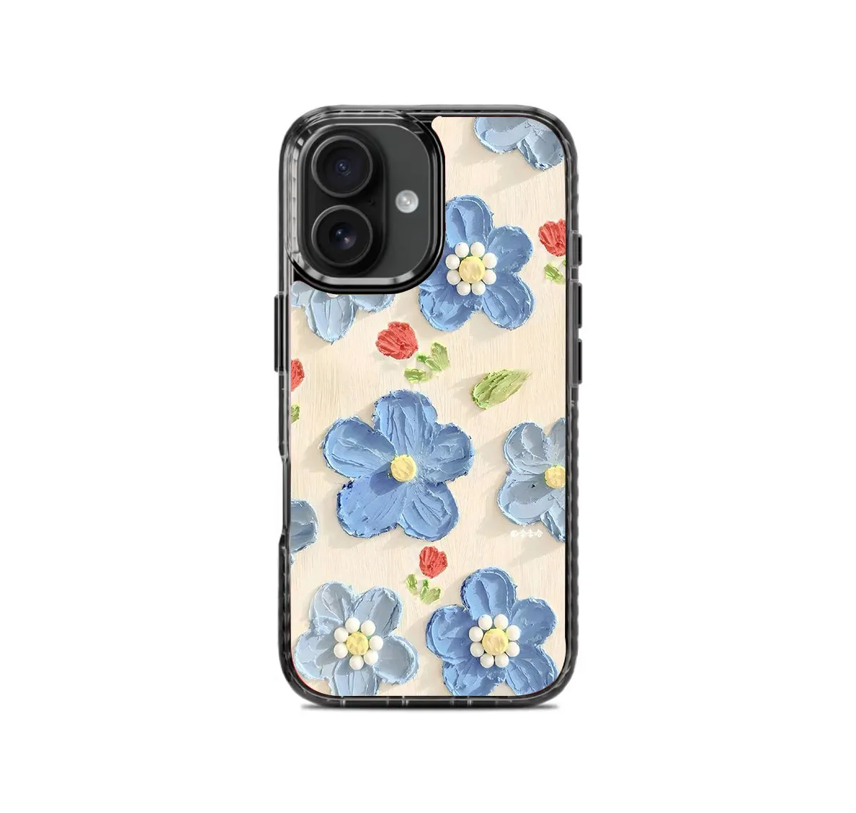 Cream Floral Print Stride 2.0 Phone Case Cover Textured Surface