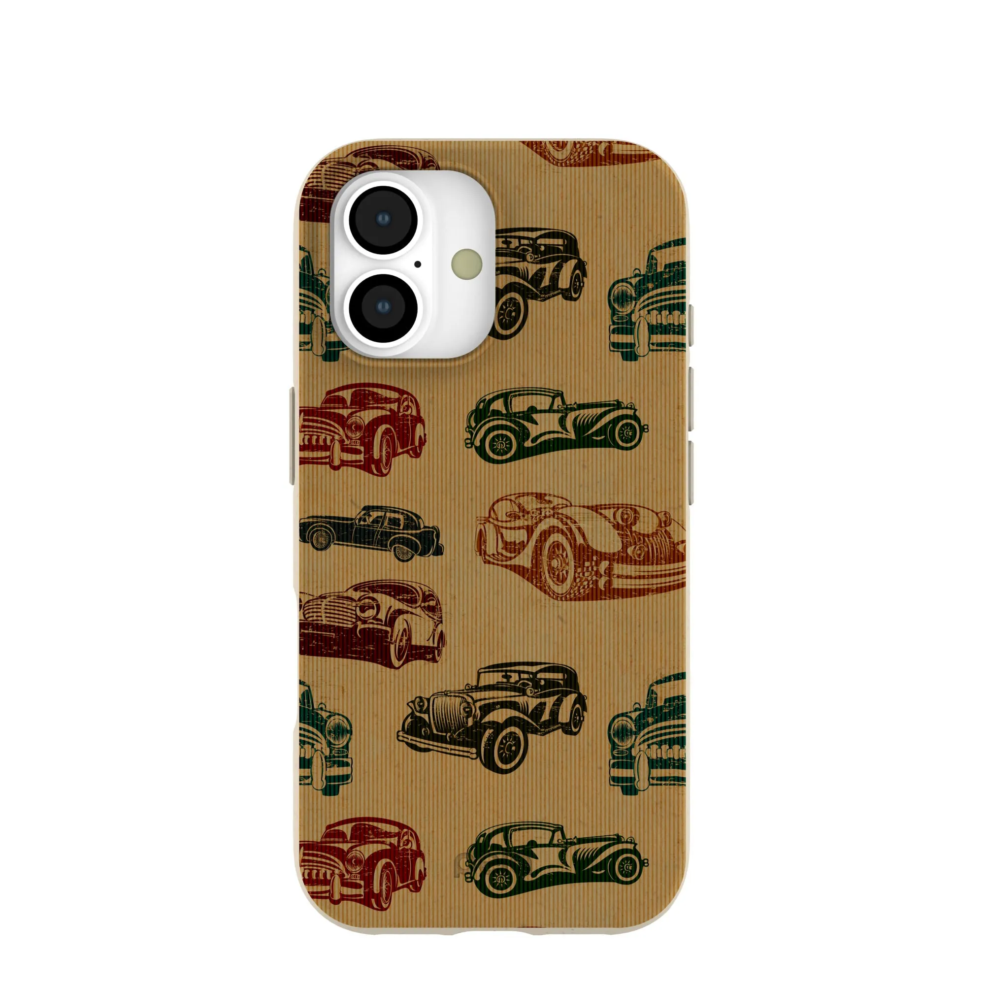 London Fog Retro Car iPhone 17 Case Hybrid Pattern