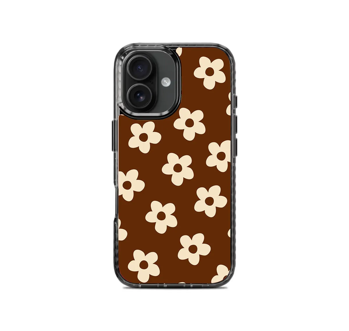 Smooth Design Compact Grip Brown Floral Pattern Stride 2.0 Phone Case Cover