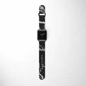 Rugged Outdoor Look Modern Fashion Touch Black Marble Apple Watch Strap