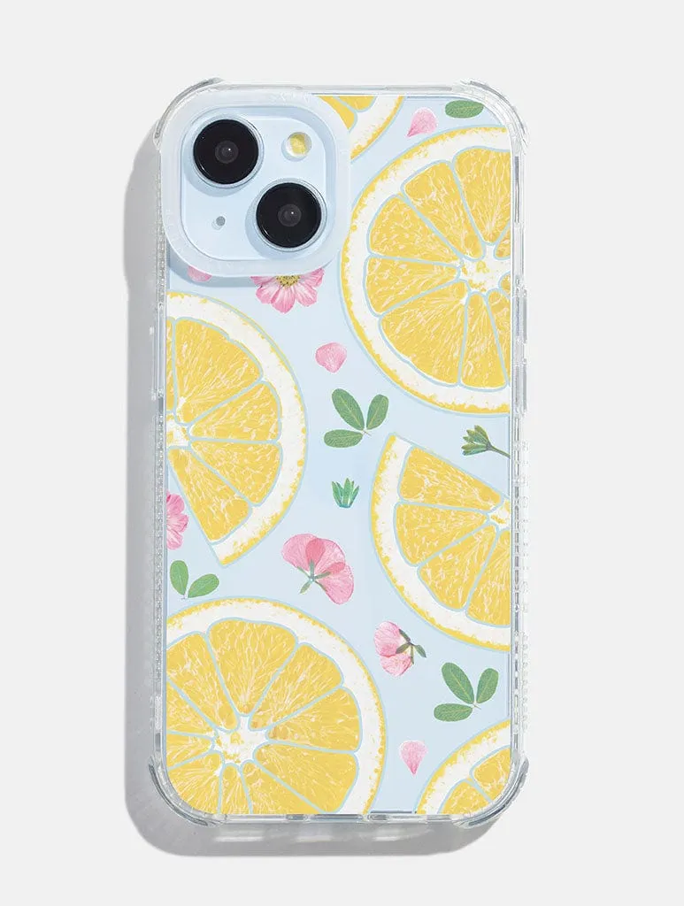 Modern Texture Build Refined Finish Floral Lemon Shock iPhone Case