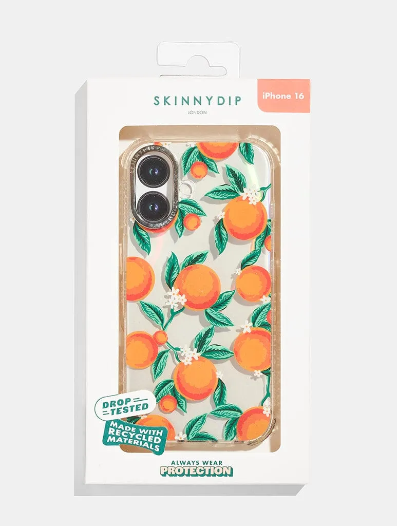 Floral Orange Shock iPhone Case Water shield