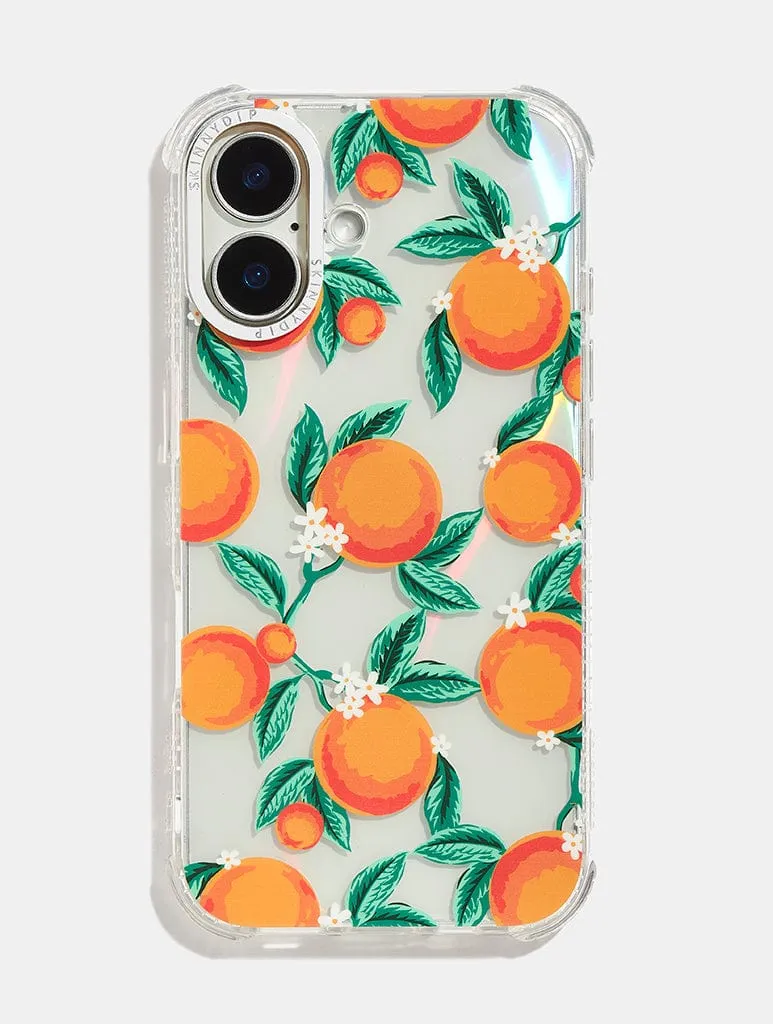 Floral Orange Shock iPhone Case Flexible Build Form