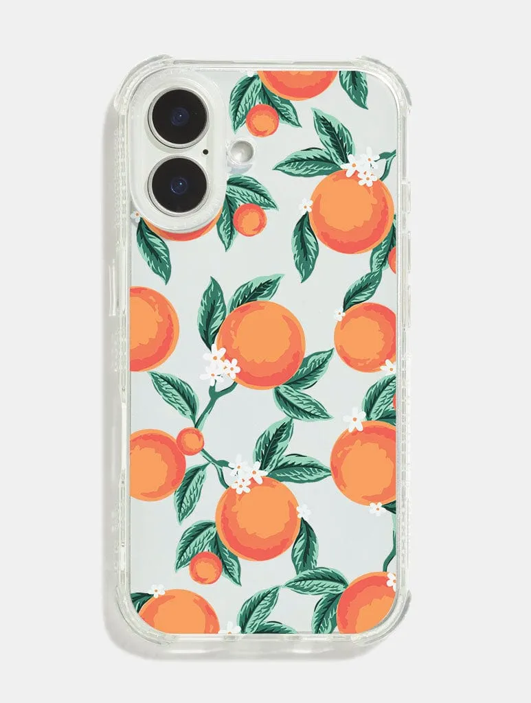 Floral Orange Shock iPhone Case Soft Feel Stylish Detail Layer