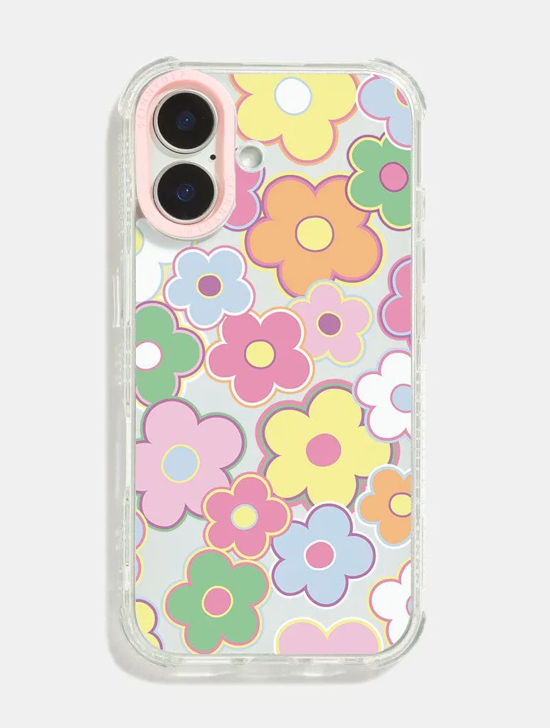 Elegant Accent Compact Look Flower Multicoloured Shock iPhone Case