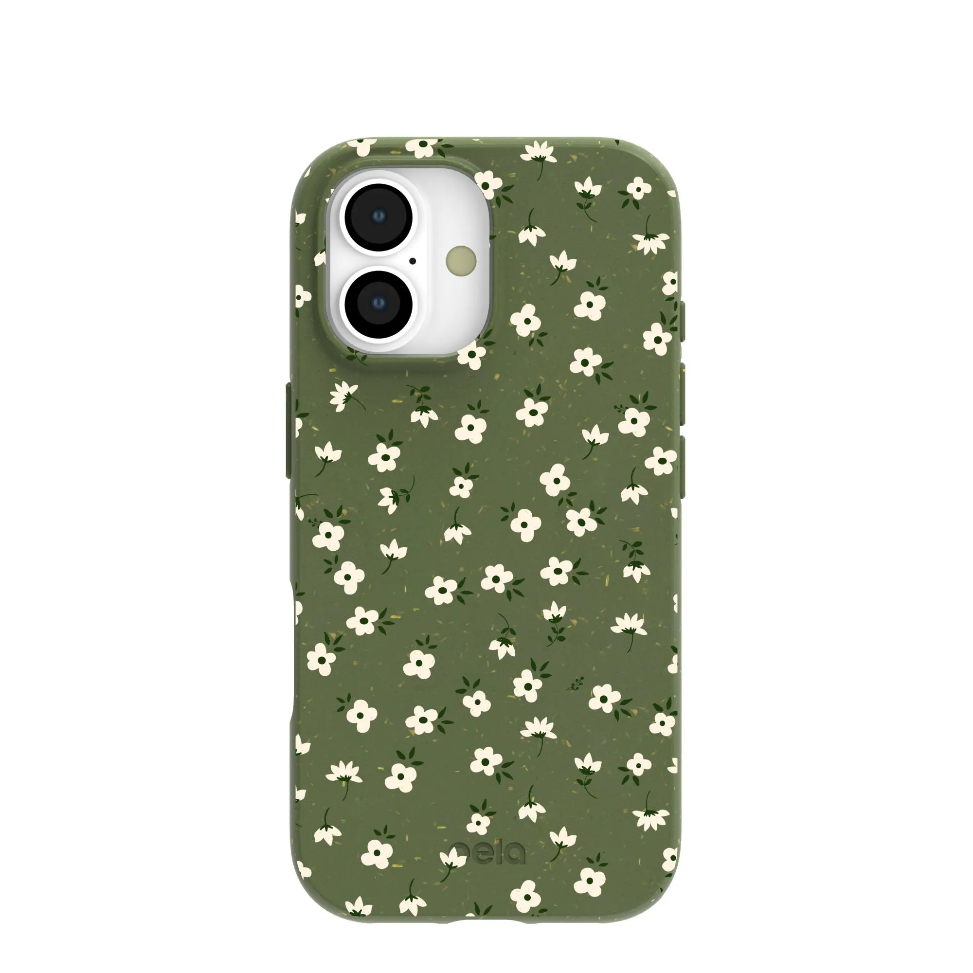 Protective Edge Polished Surface Texture Forest Floor Ditzy Greens iPhone 17 Case
