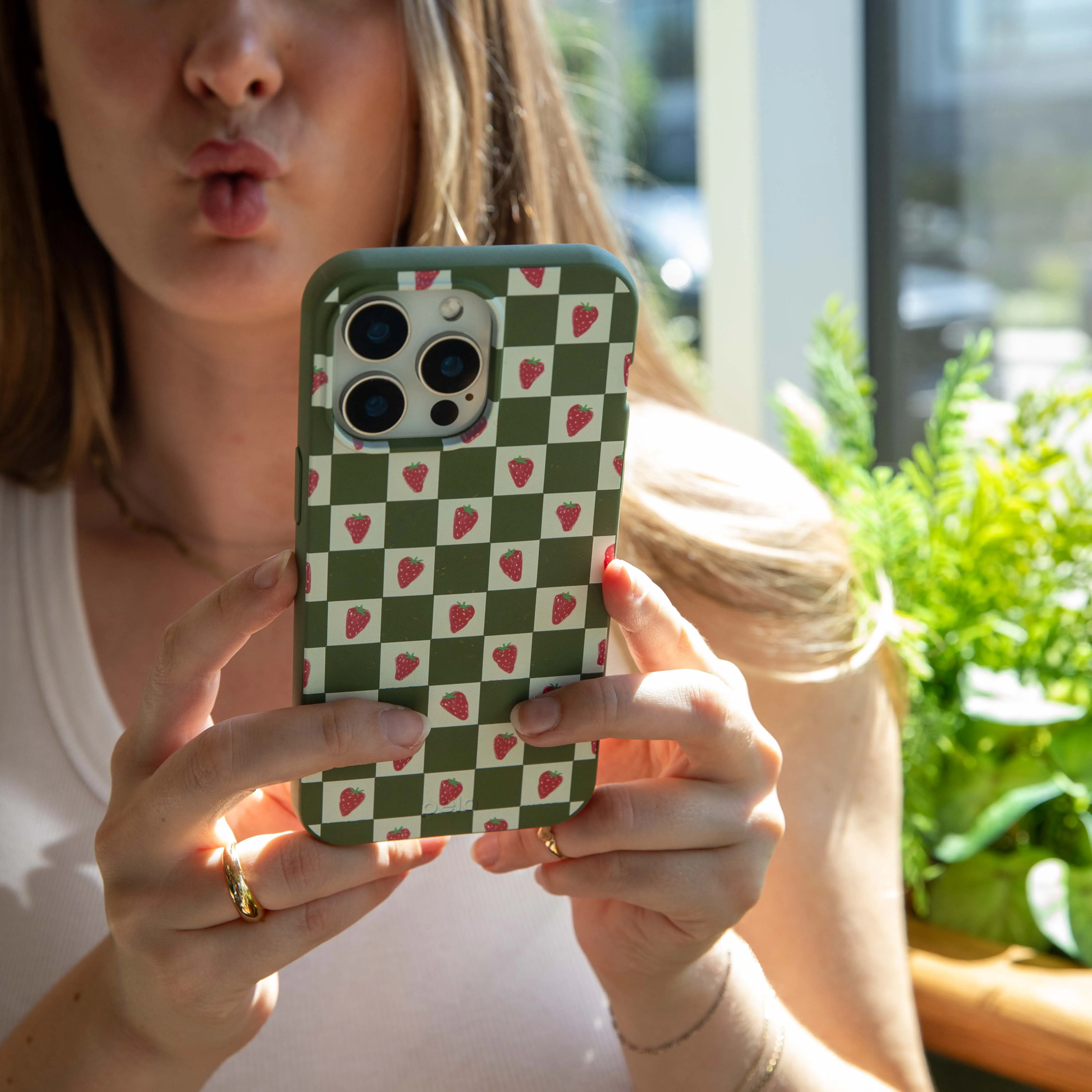 Forest Floor Strawberry Field iPhone 17 Case Stylish Look