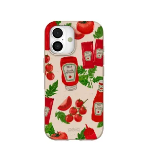 Slim Edge Hard Plastic Seashell Ketchup Party iPhone 17 Case