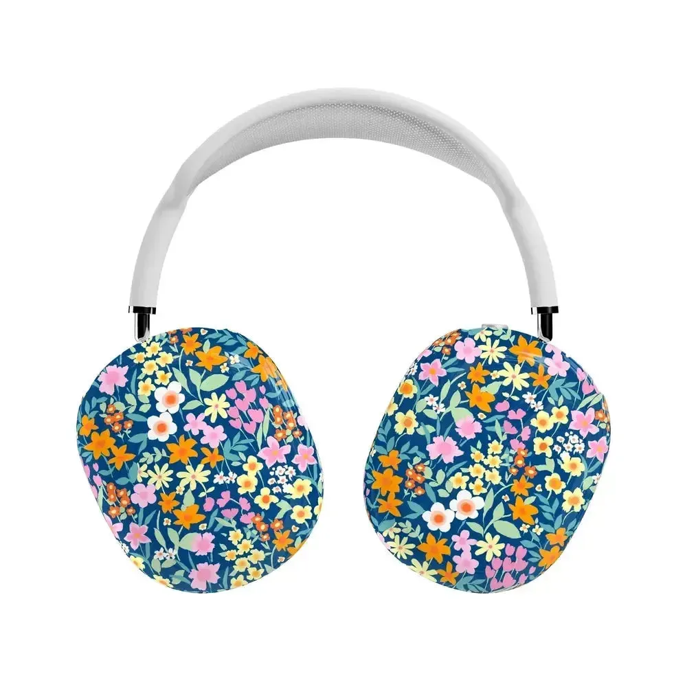 Full Bloom | Navy Floral AirPods Max Case Water Resistant Protector Compact Storage Case
