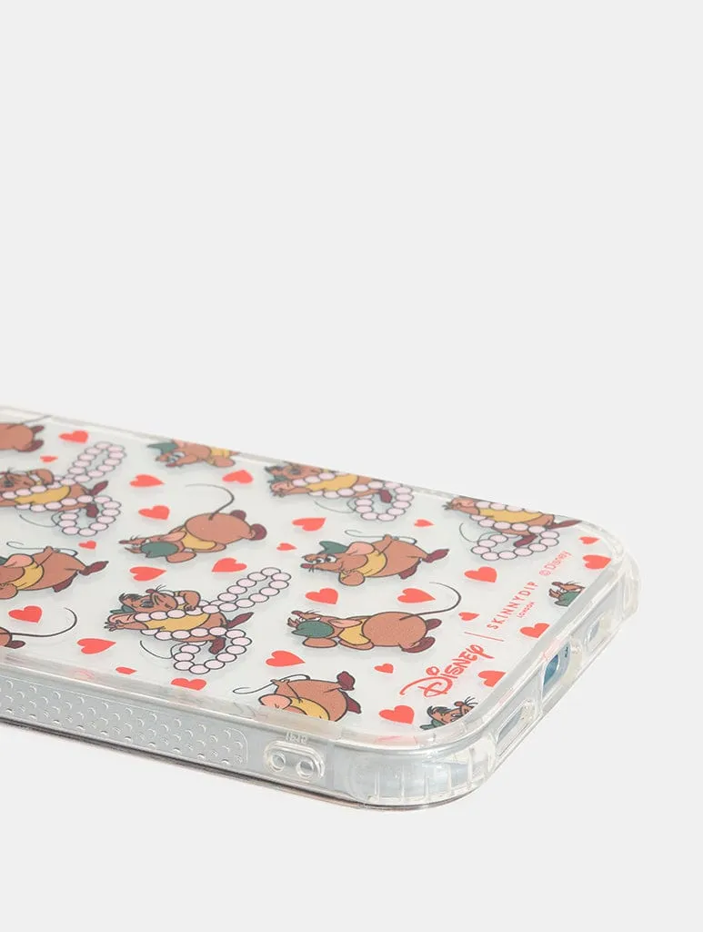 Clear Pattern Scratch Resistant Disney Gus Ditsy Heart Case