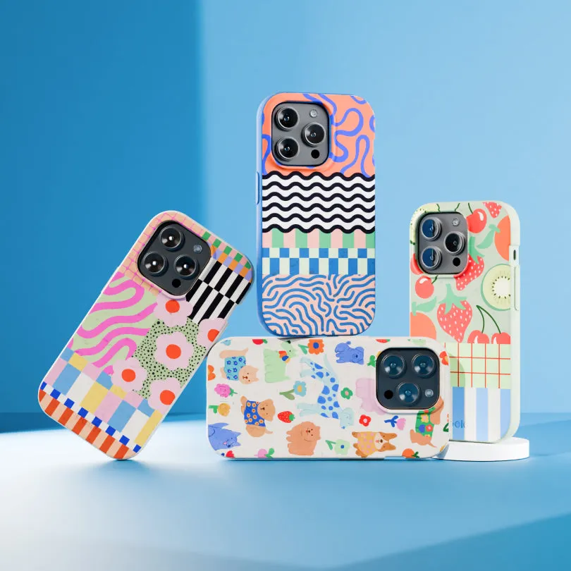 Strong Outline Modern Pattern Layer Seashell Abstract Cake iPhone 17 Case