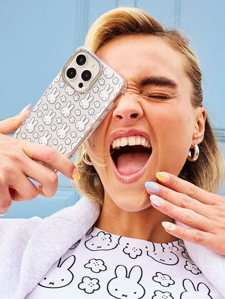 Miffy Blossom Shock iPhone Case Compact Feel Vivid Pattern