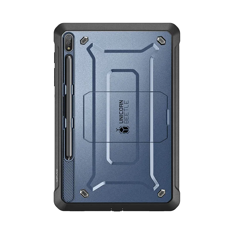 stylus pen holder case Galaxy Tab S8 Ultra (2022) Unicorn Beetle Pro Rugged Case-Metallic Blue