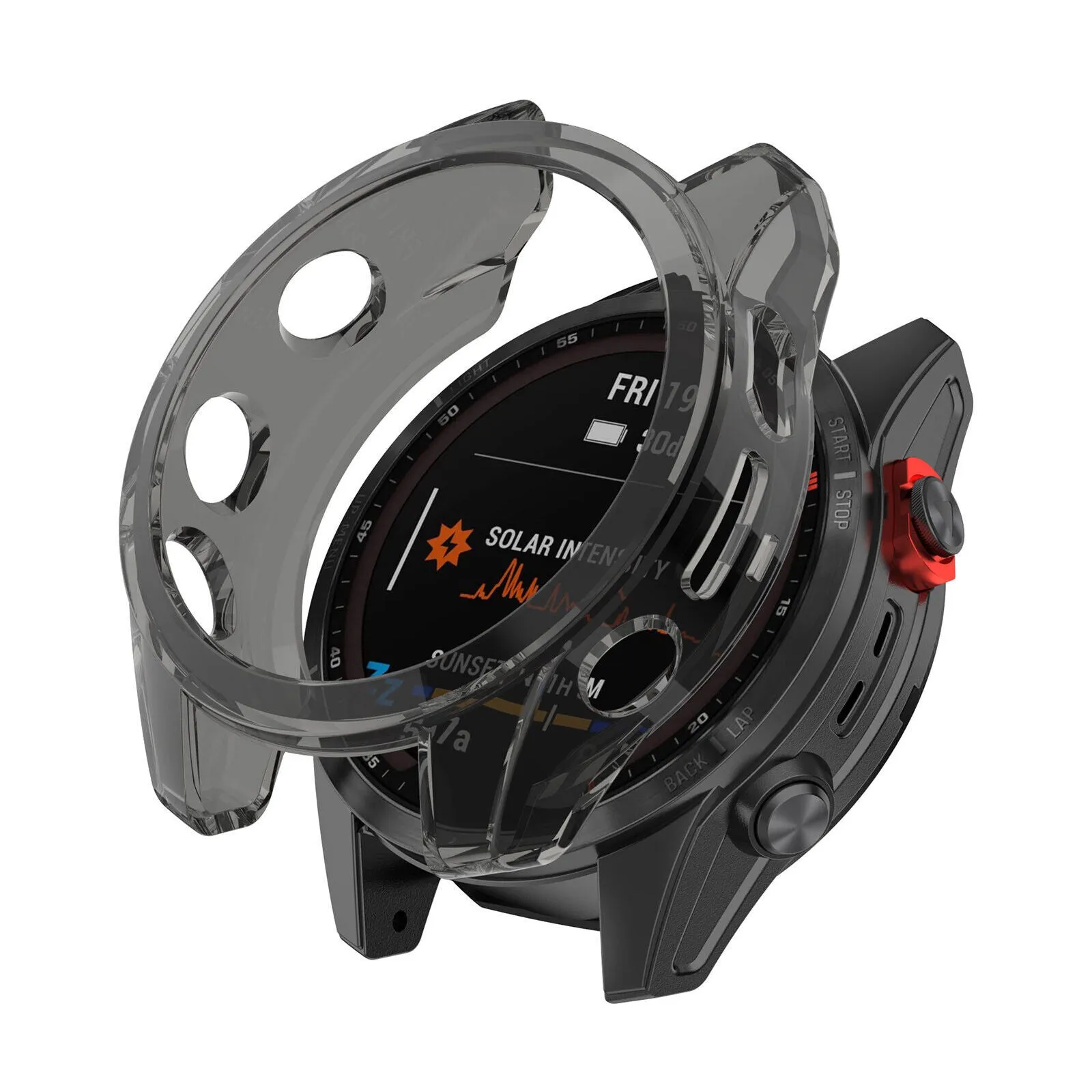 Universal Fit Garmin Fenix 7 (Solar) TPU Case (Black)