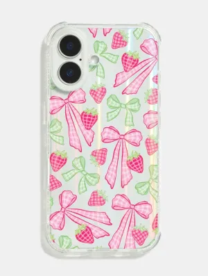 Gingham Bow Shock iPhone Case Polished Detail Slim Profile