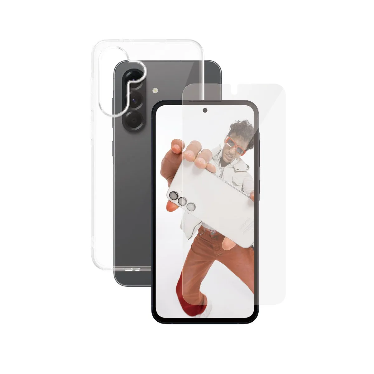 CARE by PanzerGlass? 2-in-1 Bundle Samsung Galaxy A56 5G scratch safe protector