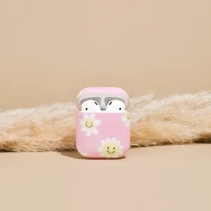 Airpods Case - Smiley Daisy vivid neon earbuds case Wireless Sound Case