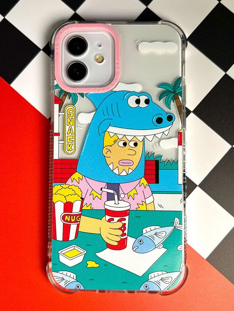 Dirty Pote x Skinnydip Shark Snacks Shock iPhone Case Smooth Pattern Matte Finish