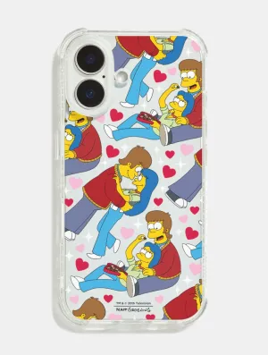 Premium Surface Texture The Simpsons Homer and Marge Shock iPhone Case