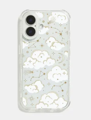 Gold Celestial Cloud Shock iPhone Case Everyday Use