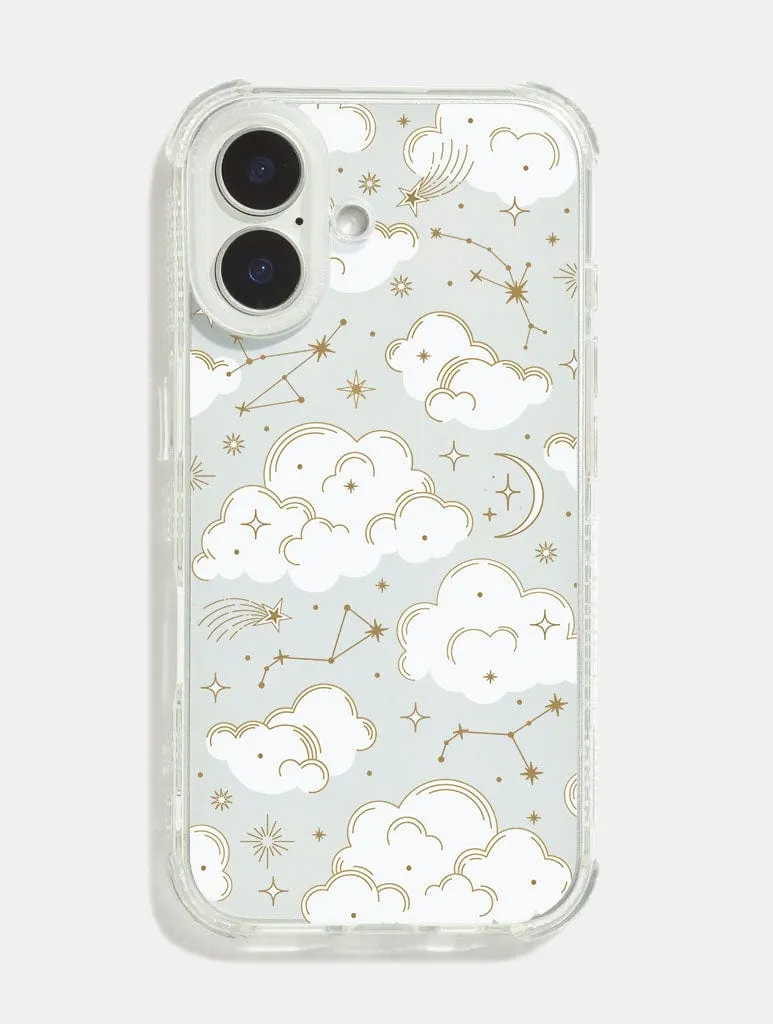Gold Celestial Cloud Shock iPhone Case Everyday Use