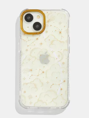 Gold Celestial Cloud Shock iPhone Case Soft Pattern Layer Luxury Pattern