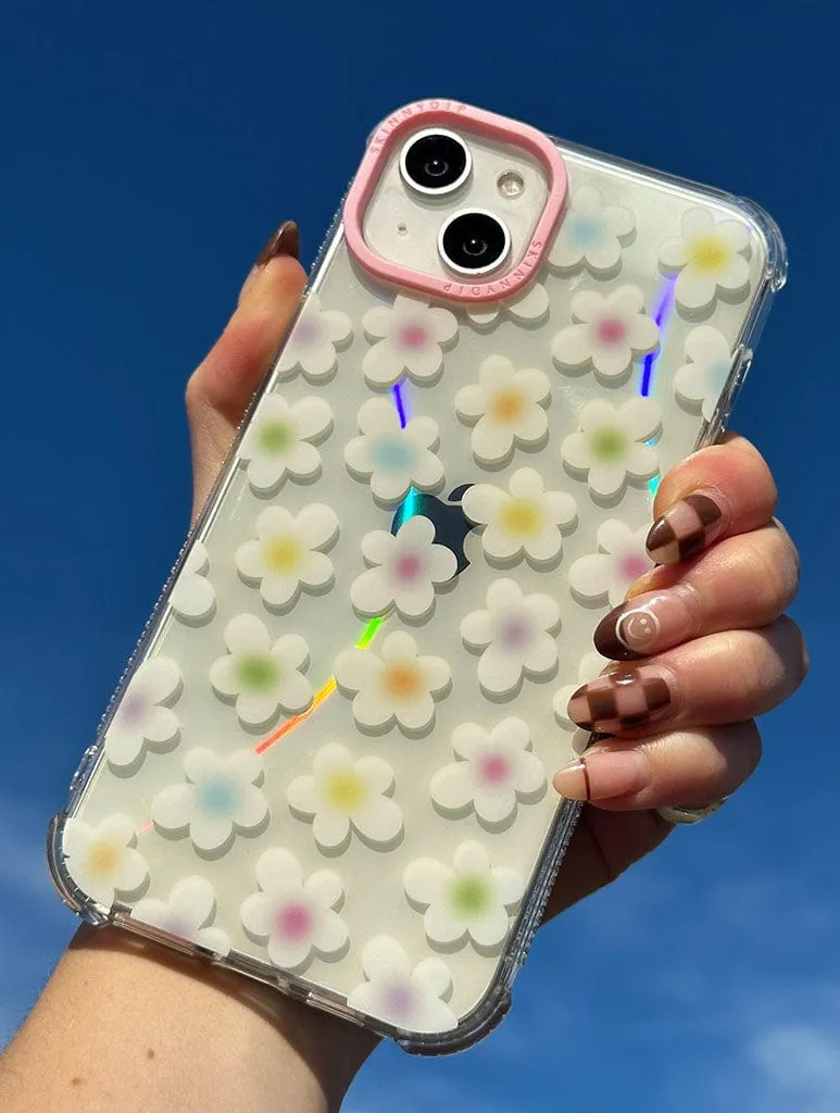 Elegant Comfort Gradient Rainbow Daisy Shock iPhone Case