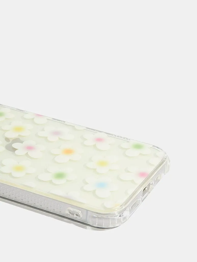Comfort Edge Layer Trendy Finish Gradient Rainbow Daisy Shock iPhone Case