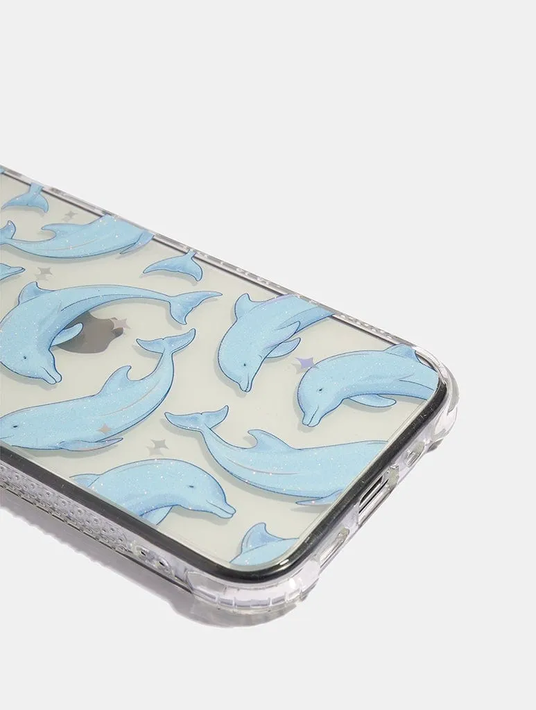 Pocket Ready High gloss Holo Dolphin Shock iPhone Case