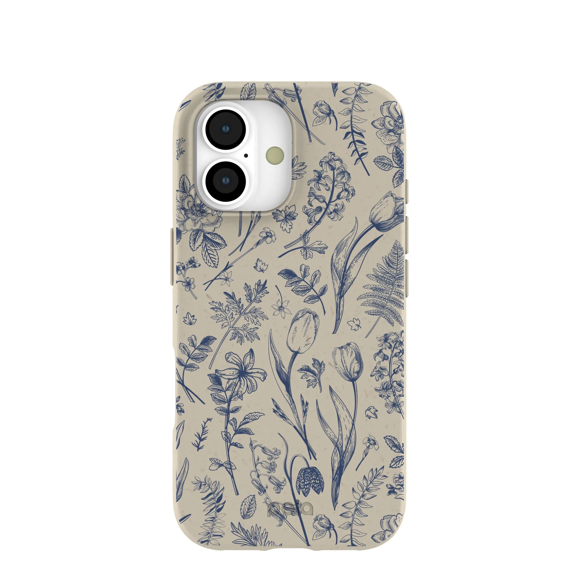 Compact Look Protective Edge London Fog Indigo Bouquet iPhone 17 Case
